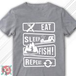 Eat, sleep, fish, repeat! (Férfi póló)