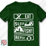 Eat, sleep, fish, repeat! (Férfi póló)